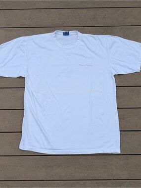Vintage Tommy Bahama Blue Christmas Graphic Shirt Men’s XL White Fishing Cotton
